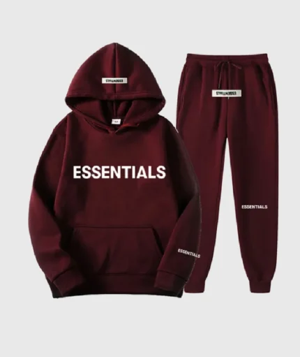 Essential Spring Hooded Tracksuit Brown