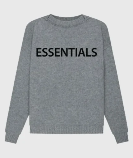 Essentials Overlapped Gray Sweatshirt