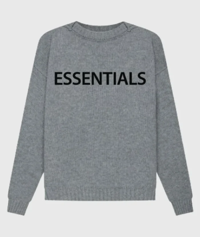 Essentials Overlapped Gray Sweatshirt