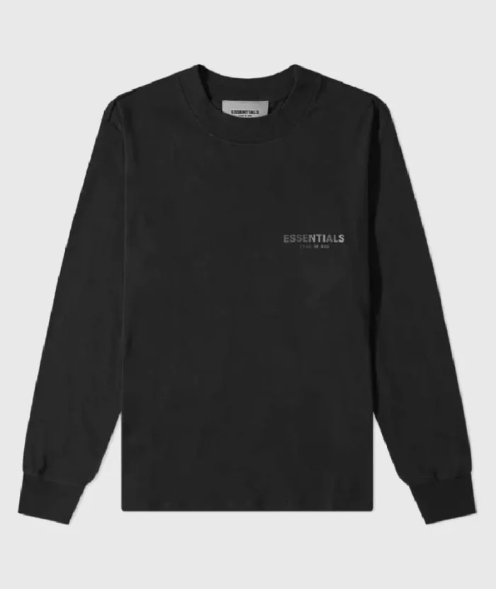 Fear of God Essentials Long Sleeve Polo Sweatshirt Black