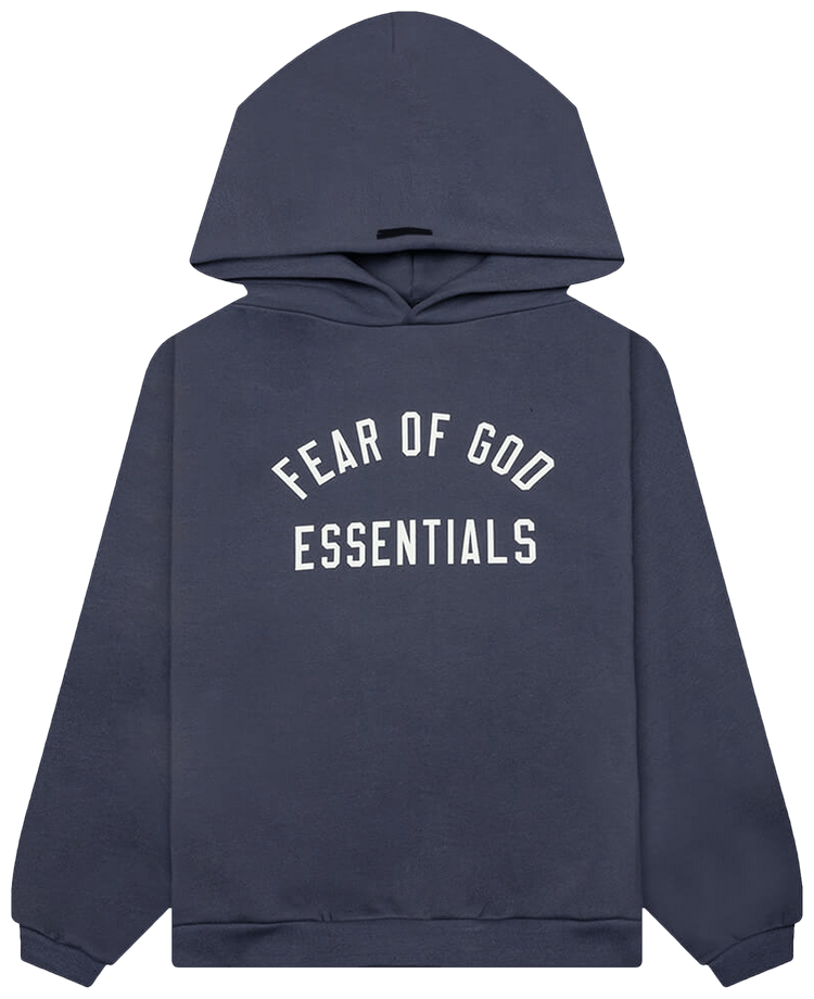 Blue Fear of God Essential Hoodie Blue Fear of God Essential Hoodie