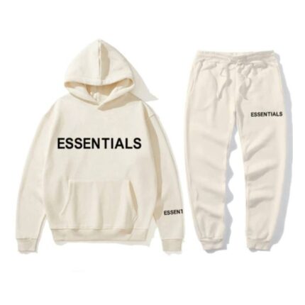 Essential Spring Hoodie Tracksuit – Cream