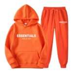 Fear of God Essentials Hoodie Orange Tracksuit