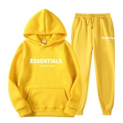 Fear of God Essentials Hoodie Tracksuit – Yellow